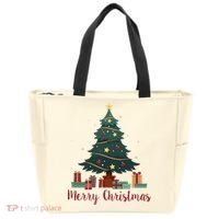 Merry Christmas Holiday Tree Festive Tote Bag thumb 0