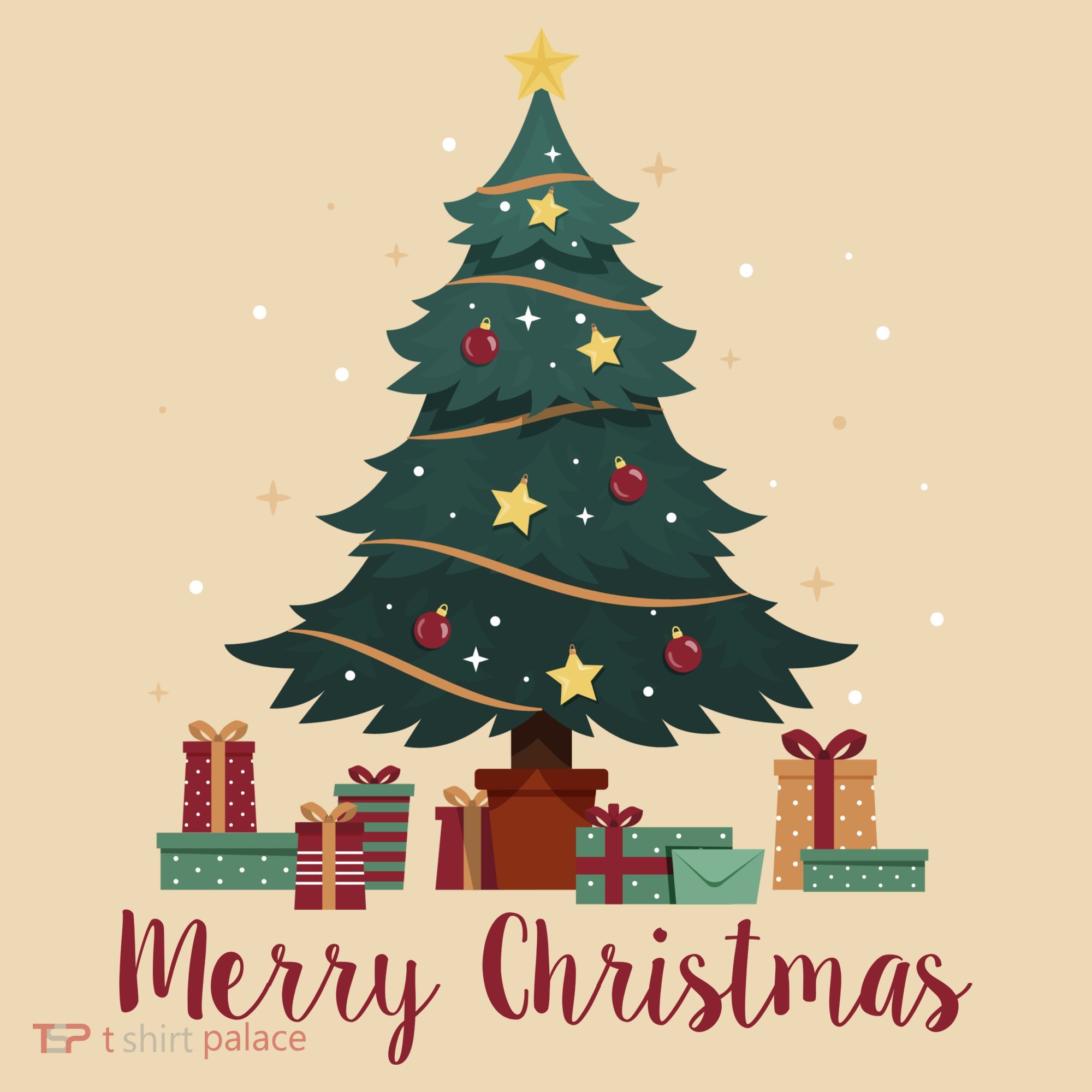 Merry Christmas Holiday Tree Festive Tote Bag