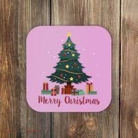 Merry Christmas Holiday Tree Festive Coaster thumb 0