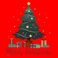 Merry Christmas Holiday Tree Festive Santa Hat thumb 1