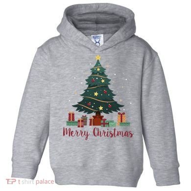Merry Christmas Holiday Tree Festive Toddler Hoodie