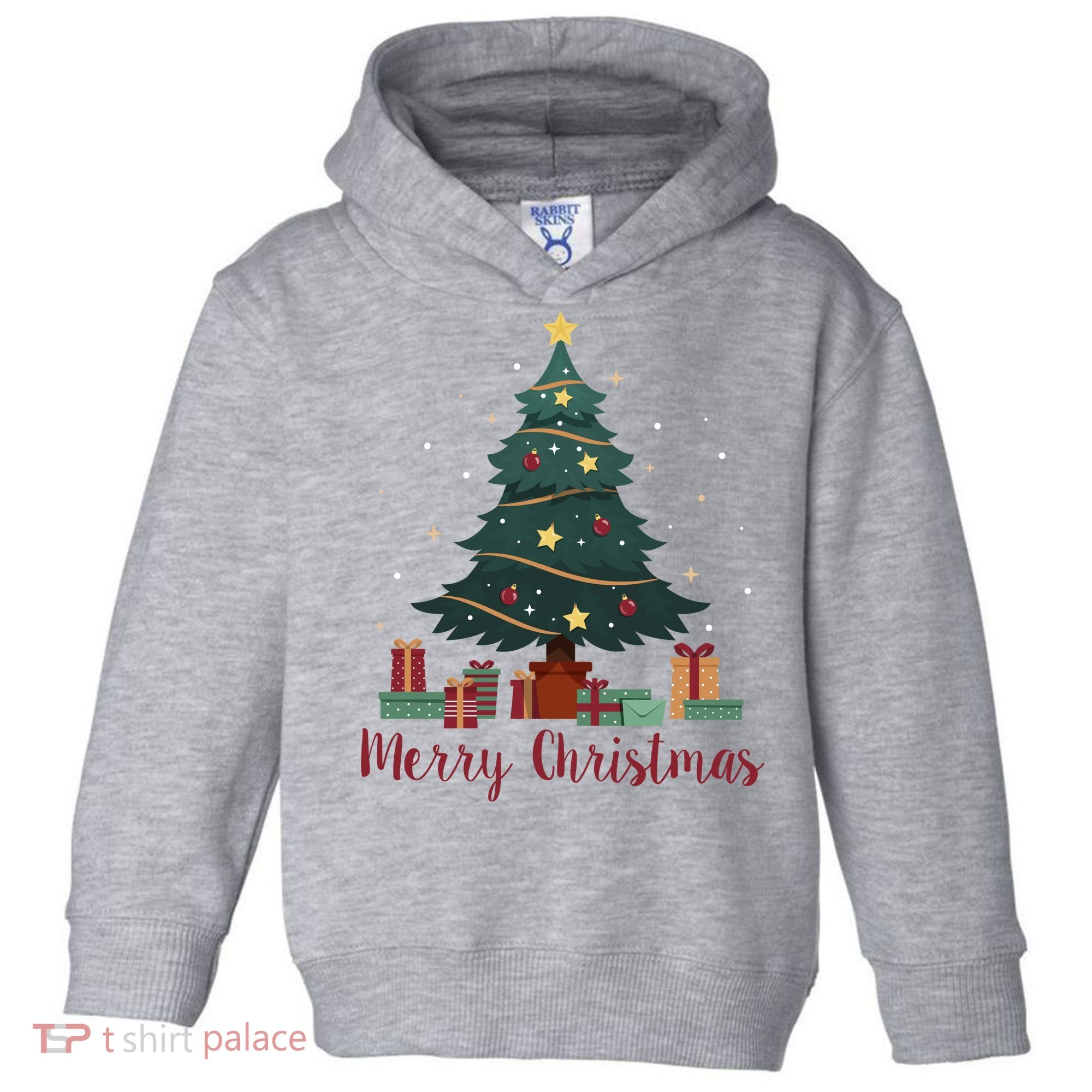 Merry Christmas Holiday Tree Festive Toddler Hoodie