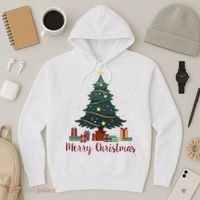 Merry Christmas Holiday Tree Festive Hoodie thumb 3