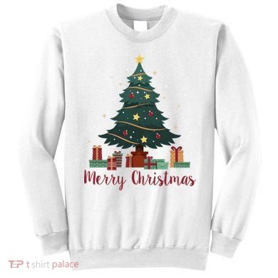 Merry Christmas Holiday Tree Festive Sweatshirt