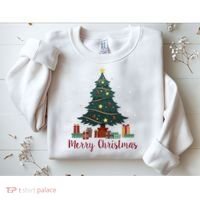 Merry Christmas Holiday Tree Festive Sweatshirt thumb 2