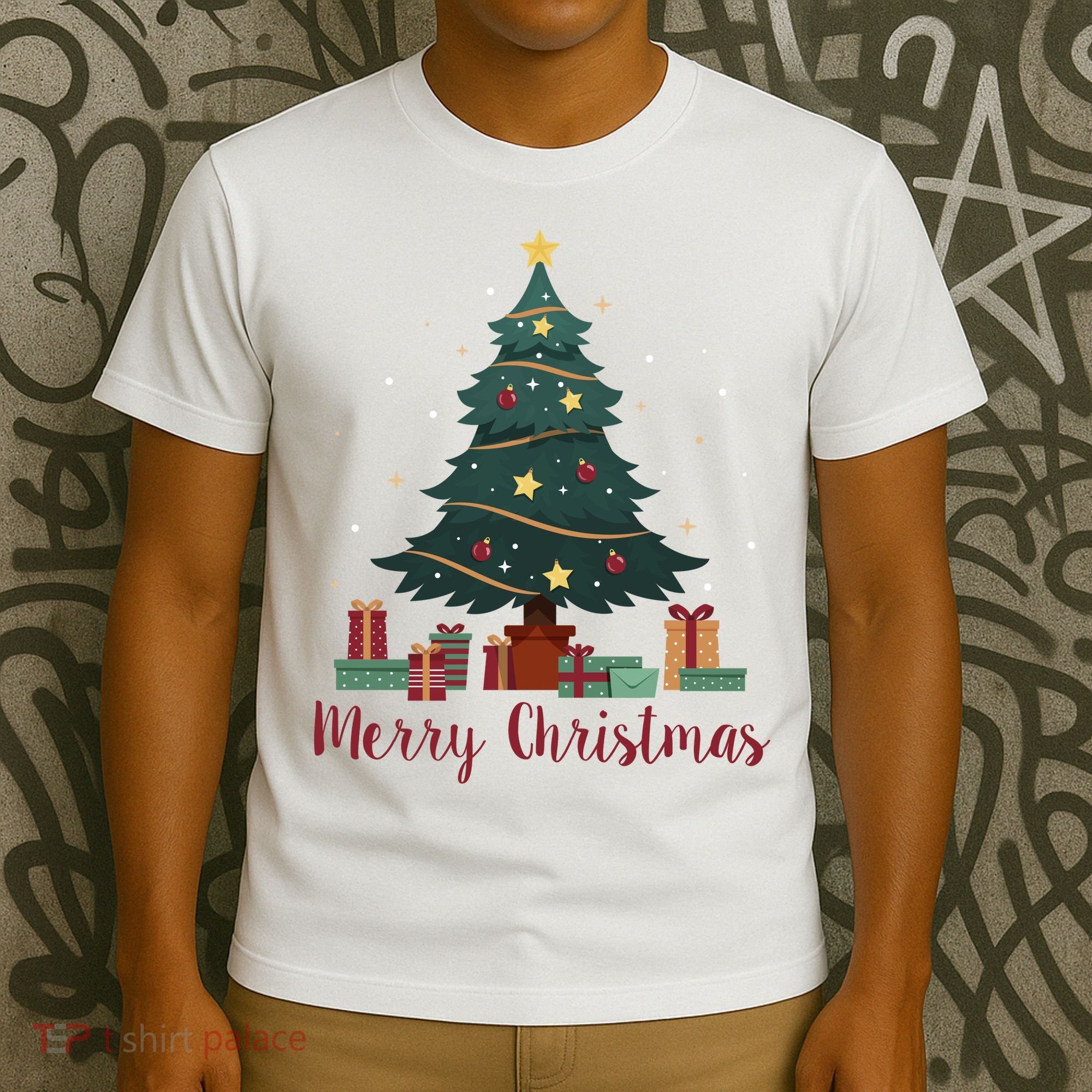 Merry Christmas Holiday Tree Festive T-Shirt
