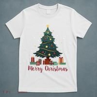 Merry Christmas Holiday Tree Festive T-Shirt thumb 5