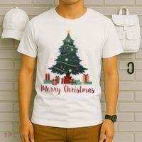 Merry Christmas Holiday Tree Festive T-Shirt thumb 6
