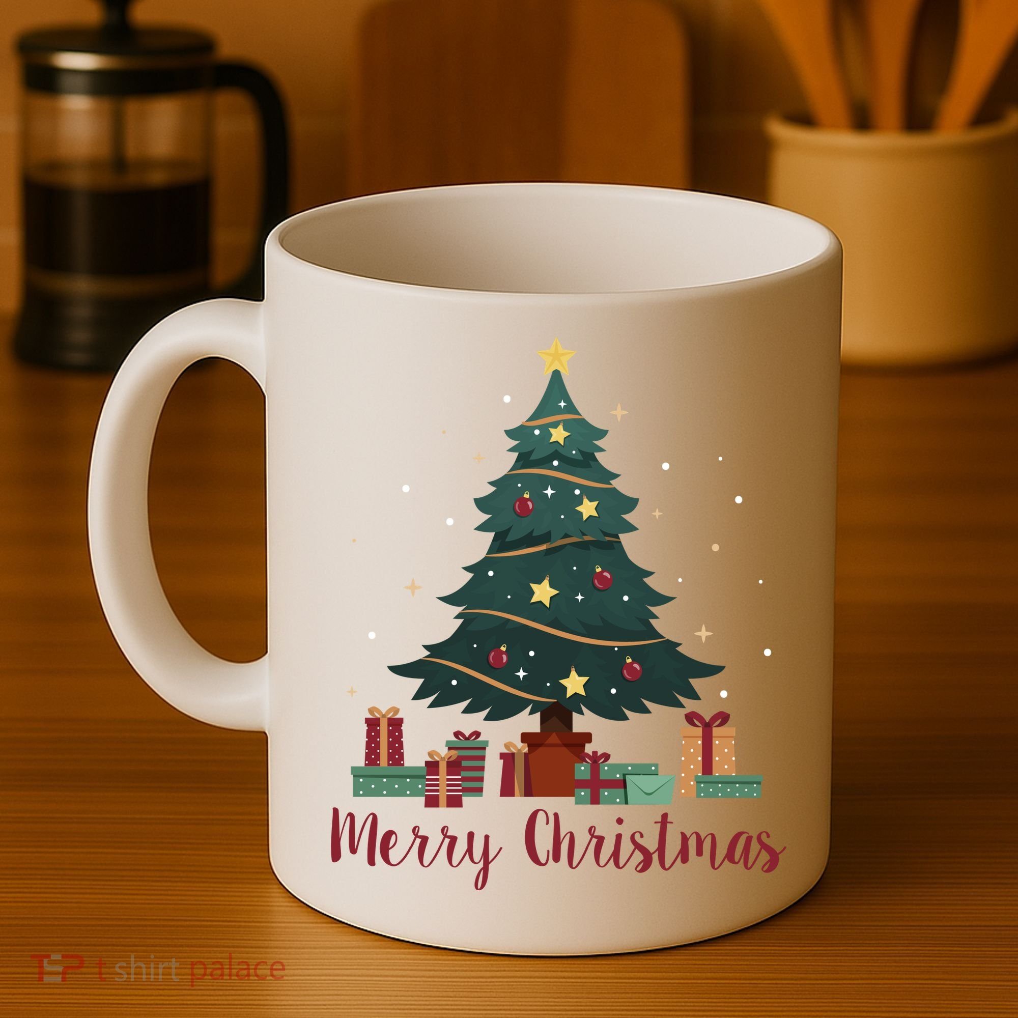 Merry Christmas Holiday Tree Festive Coffee Mug