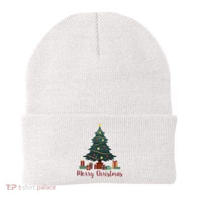 Merry Christmas Holiday Tree Festive Beanie