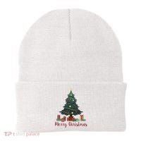 Merry Christmas Holiday Tree Festive Beanie thumb 0