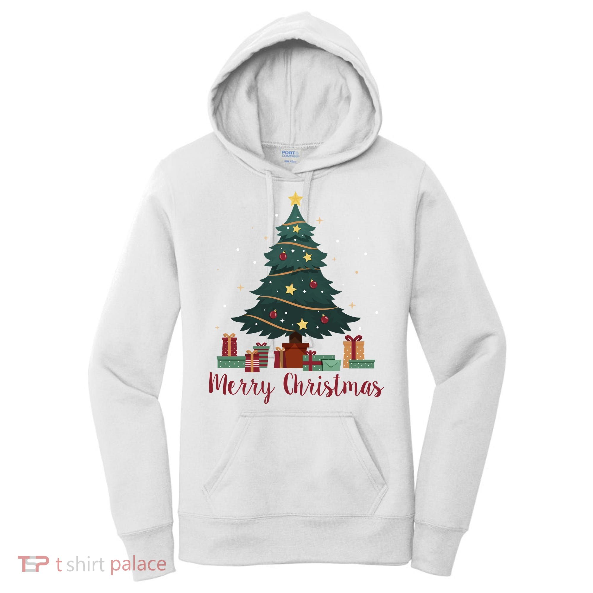 Merry Christmas Holiday Tree Festive Women's Hoodie