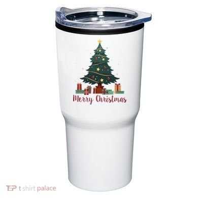 Merry Christmas Holiday Tree Festive Tumbler