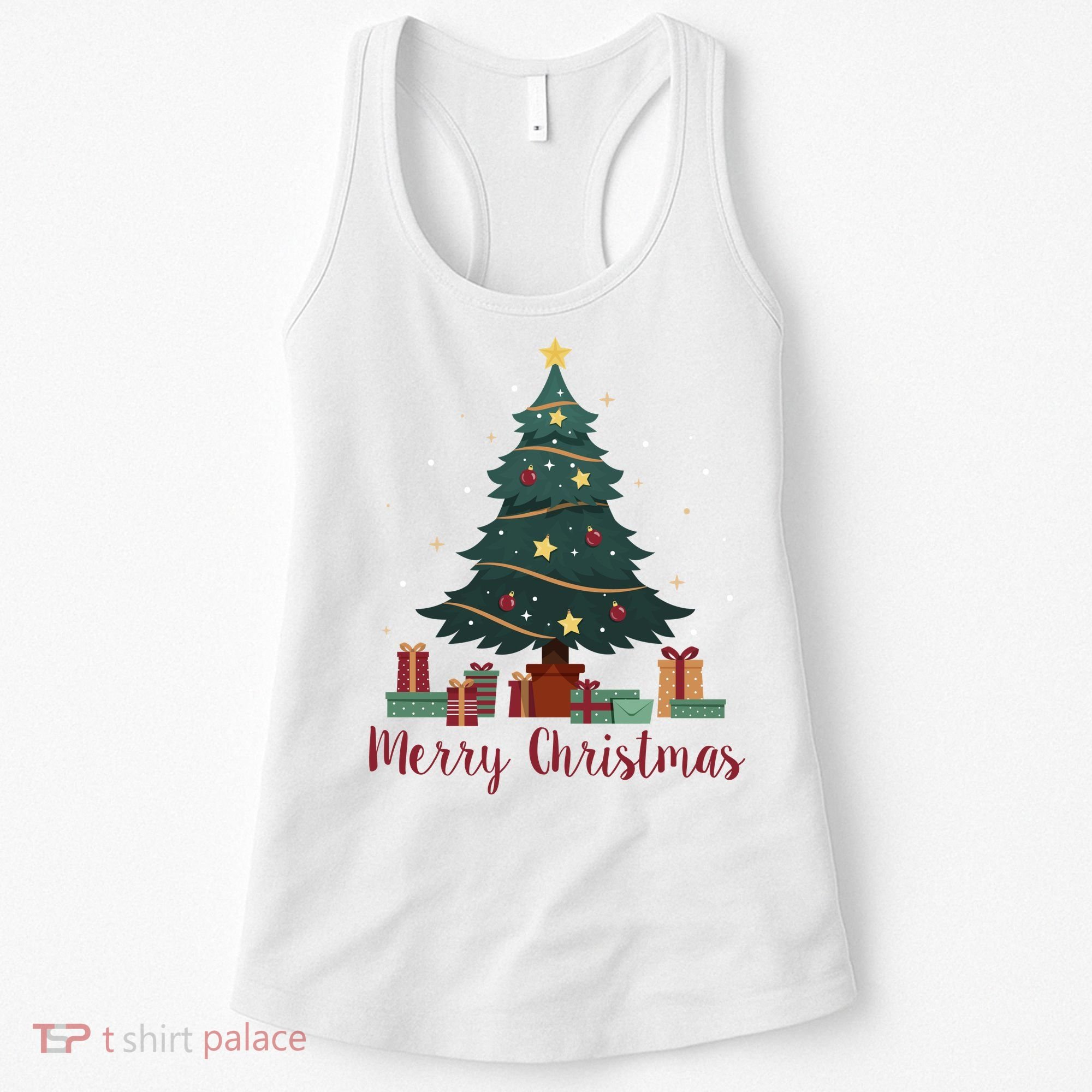 Merry Christmas Holiday Tree Festive Women's Tank Top
