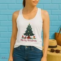 Merry Christmas Holiday Tree Festive Women's Tank Top thumb 2