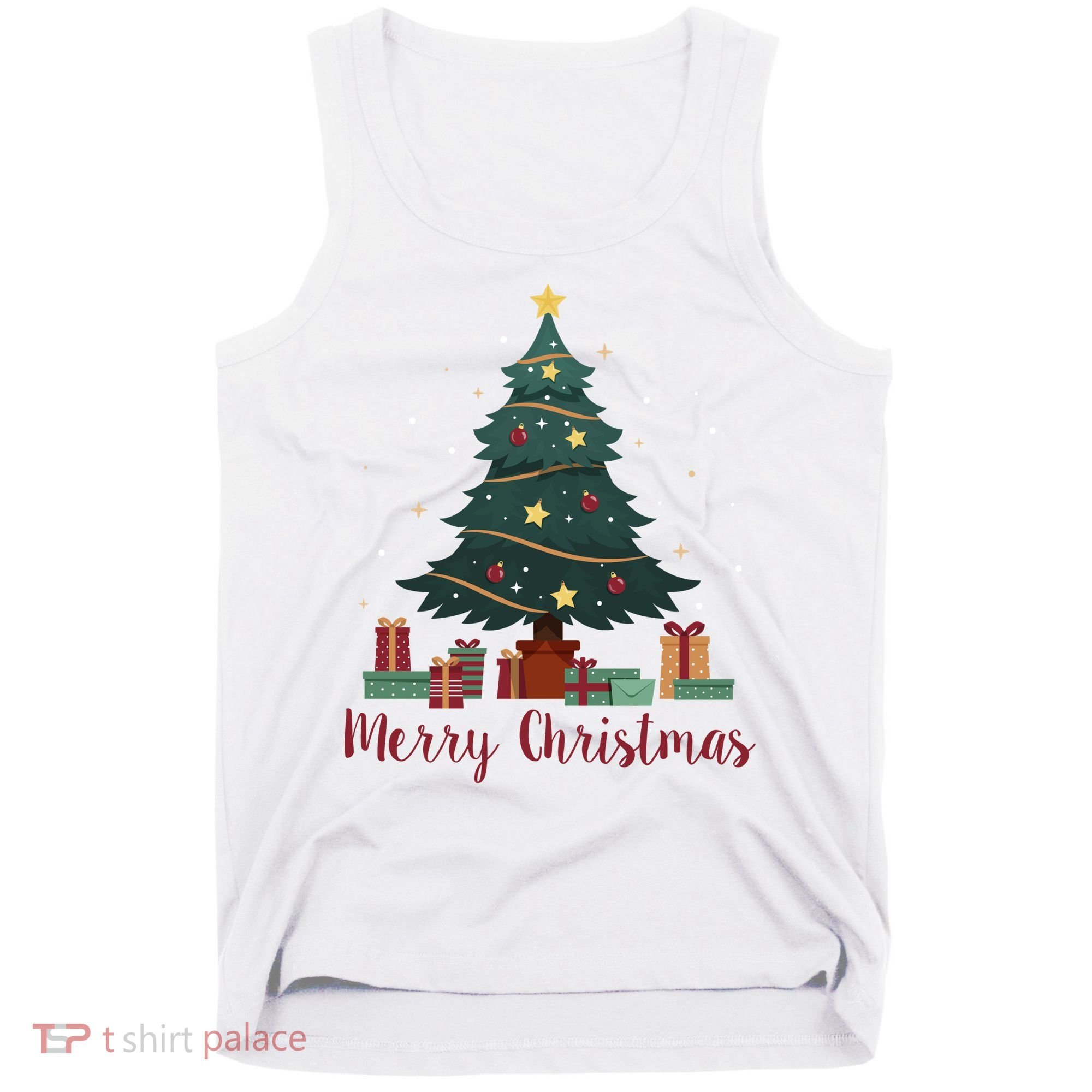 Merry Christmas Holiday Tree Festive Tank Top