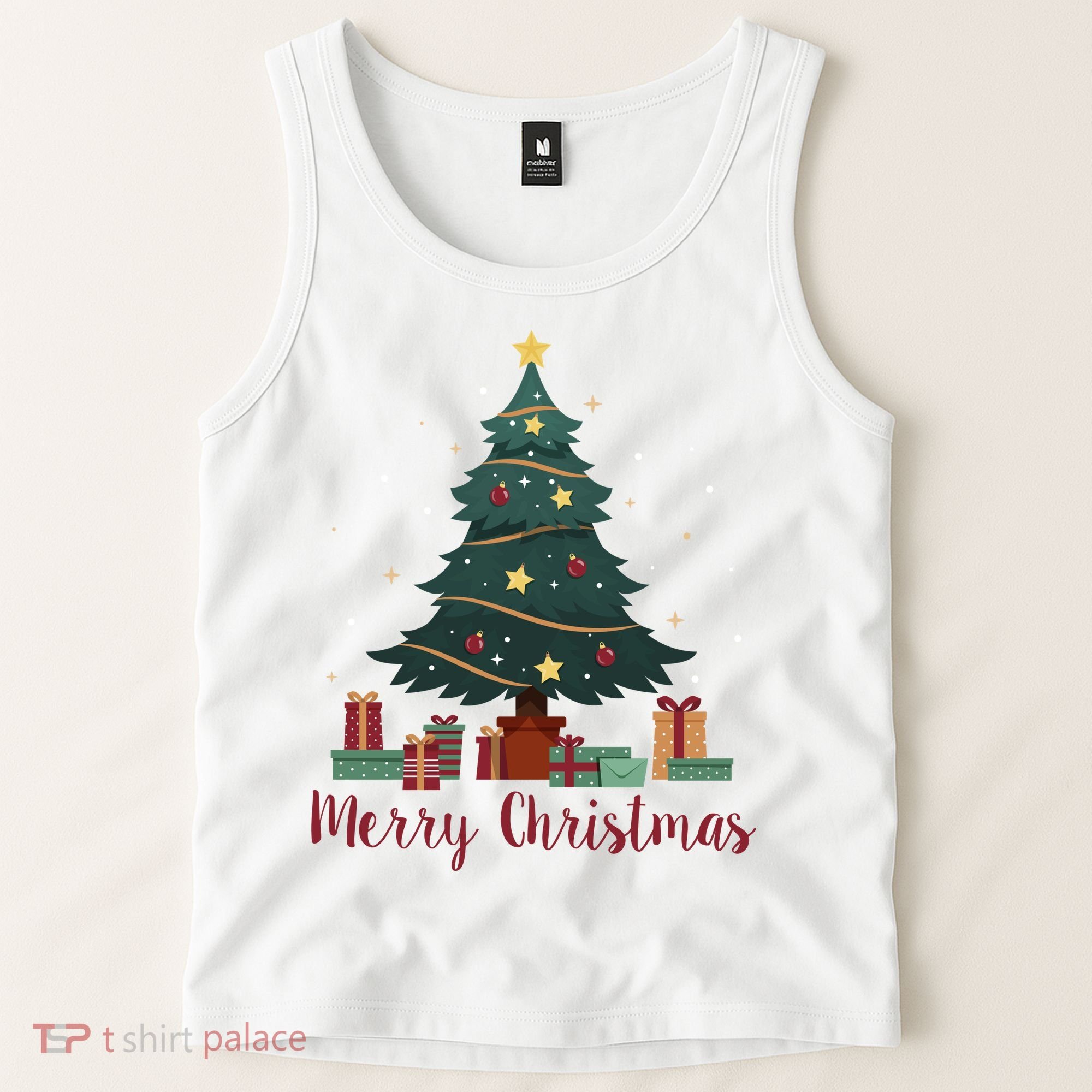 Merry Christmas Holiday Tree Festive Tank Top