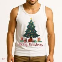 Merry Christmas Holiday Tree Festive Tank Top thumb 3