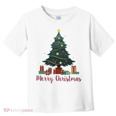 Merry Christmas Holiday Tree Festive Toddler T-Shirt