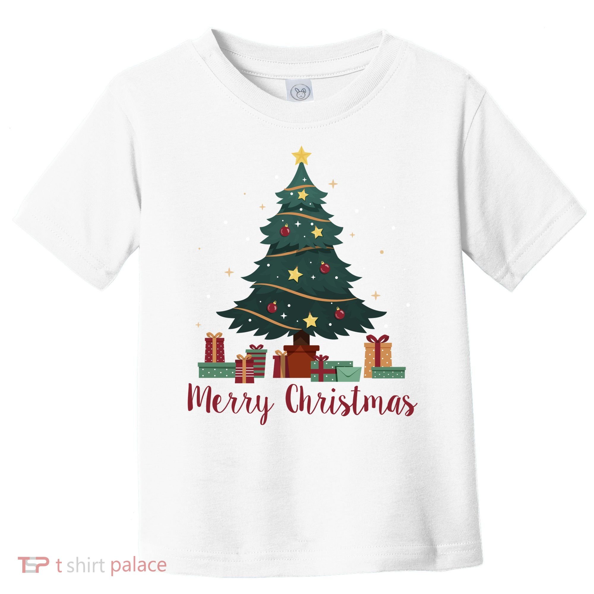 Merry Christmas Holiday Tree Festive Toddler T-Shirt