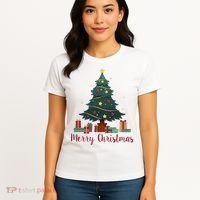 Merry Christmas Holiday Tree Festive Women's T-Shirt thumb 4