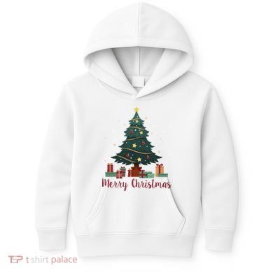 Merry Christmas Holiday Tree Festive Kids Hoodie