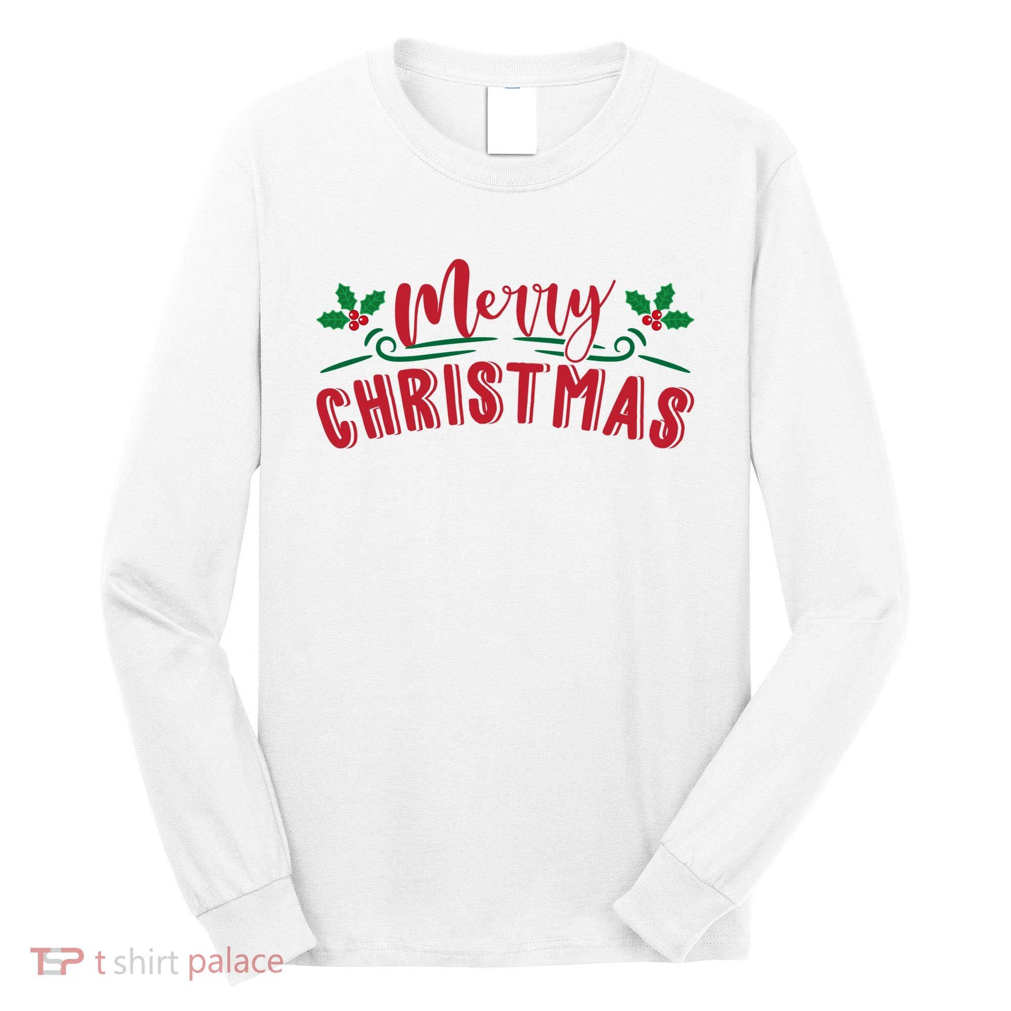 Merry Christmas Holiday Gift Long Sleeve Shirt