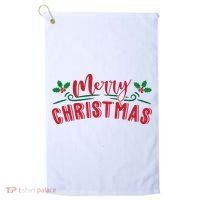 Merry Christmas Holiday Gift Golf Towel thumb 0