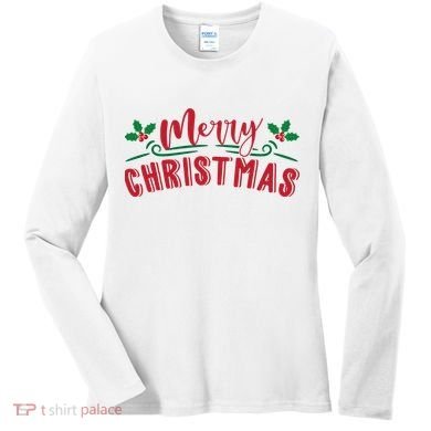 Merry Christmas Holiday Gift Women's Long Sleeve Shirt