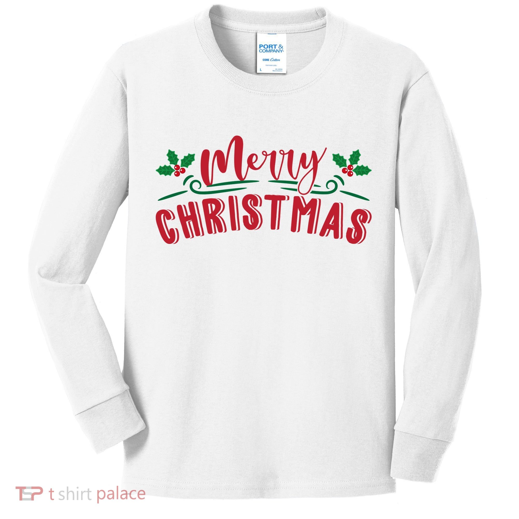 Merry Christmas Holiday Gift Kids Long Sleeve Shirt