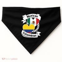 Mexican Colombian Heart Flags Mexico Colombia Gift USA-Made Doggie Bandana thumb 0