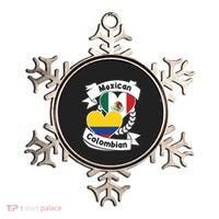 Mexican Colombian Heart Flags Mexico Colombia Gift Ornament thumb 0