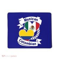 Mexican Colombian Heart Flags Mexico Colombia Gift Mousepad thumb 0