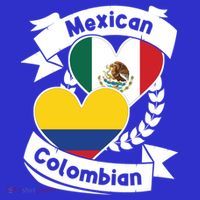 Mexican Colombian Heart Flags Mexico Colombia Gift Mousepad thumb 1