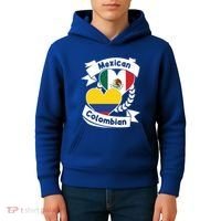 Mexican Colombian Heart Flags Mexico Colombia Gift Kids Hoodie thumb 4
