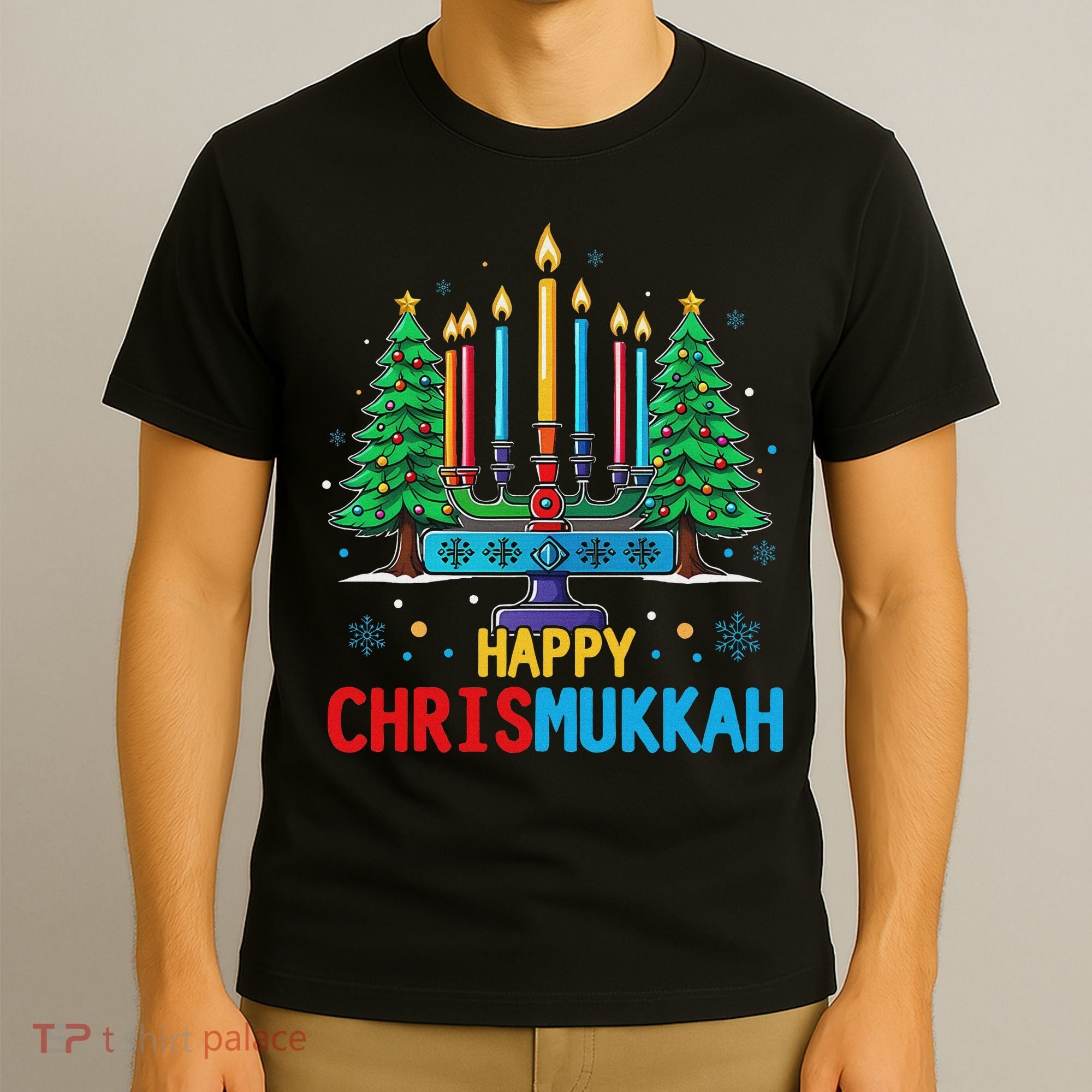 Merry Chrismukkah Happy Christmas Hanukkah T-Shirt