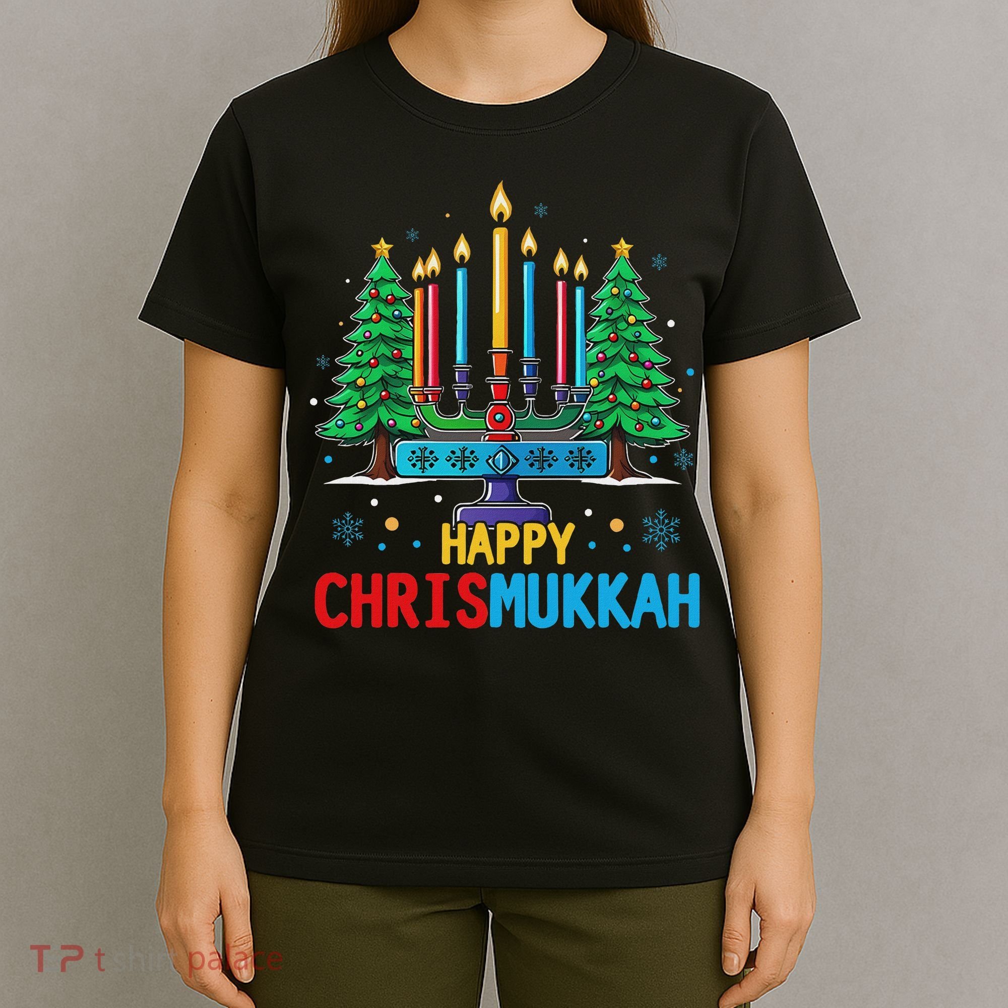 Merry Chrismukkah Happy Christmas Hanukkah T-Shirt
