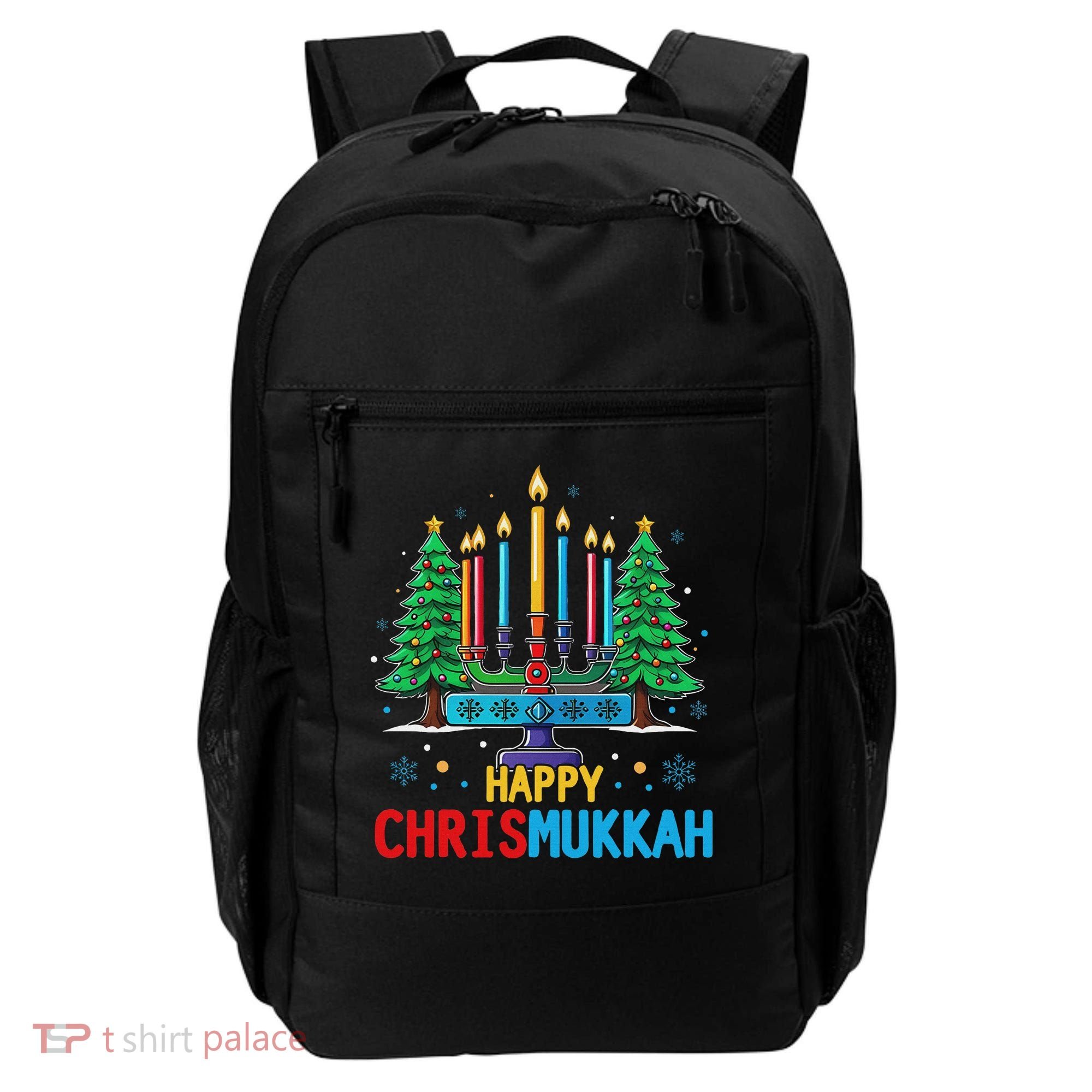 Merry Chrismukkah Happy Christmas Hanukkah Backpack