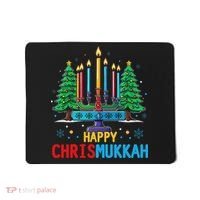 Merry Chrismukkah Happy Christmas Hanukkah Mousepad thumb 0