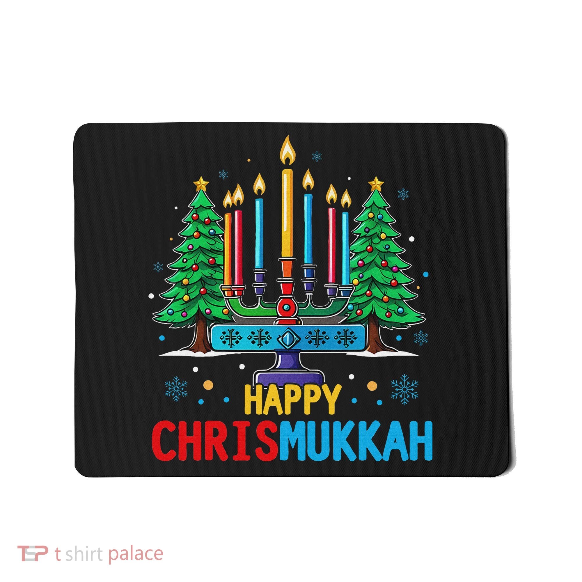 Merry Chrismukkah Happy Christmas Hanukkah Mousepad