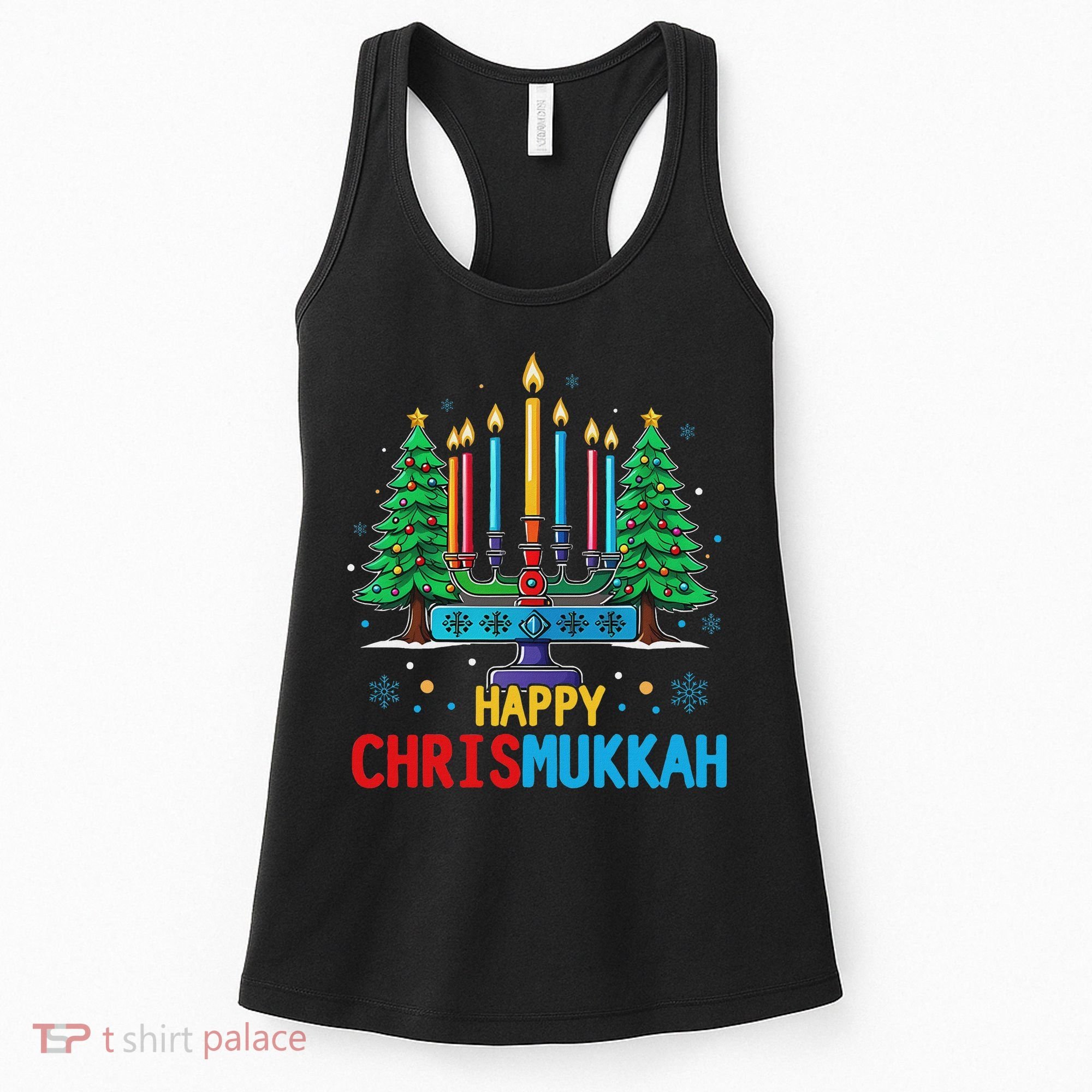 Merry Chrismukkah Happy Christmas Hanukkah Women's Tank Top