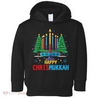 Merry Chrismukkah Happy Christmas Hanukkah Toddler Hoodie thumb 0