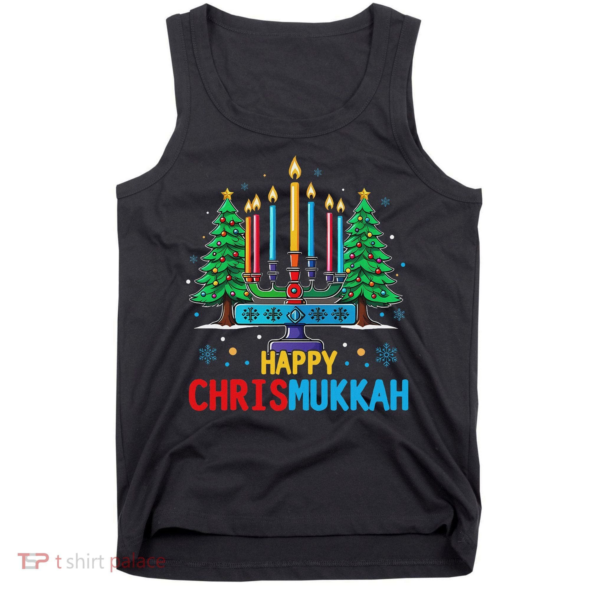 Merry Chrismukkah Happy Christmas Hanukkah Tank Top