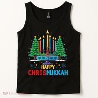 Merry Chrismukkah Happy Christmas Hanukkah Tank Top thumb 2