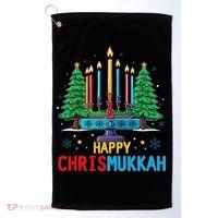 Merry Chrismukkah Happy Christmas Hanukkah Golf Towel thumb 0
