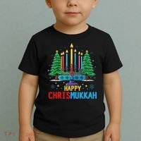 Merry Chrismukkah Happy Christmas Hanukkah Toddler T-Shirt thumb 2