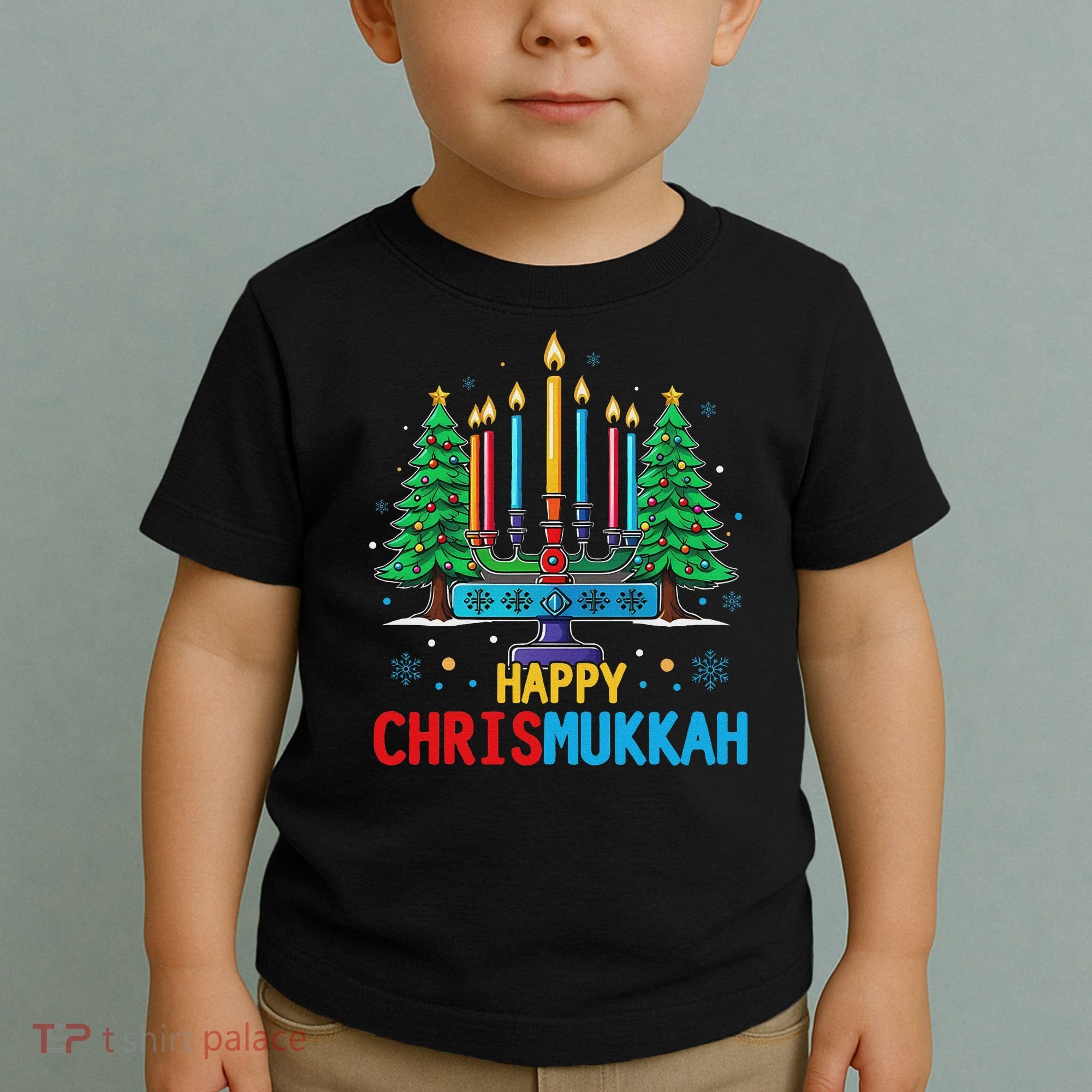 Merry Chrismukkah Happy Christmas Hanukkah Toddler T-Shirt
