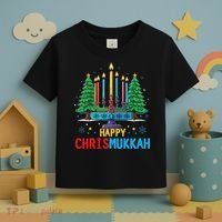 Merry Chrismukkah Happy Christmas Hanukkah Toddler T-Shirt thumb 3