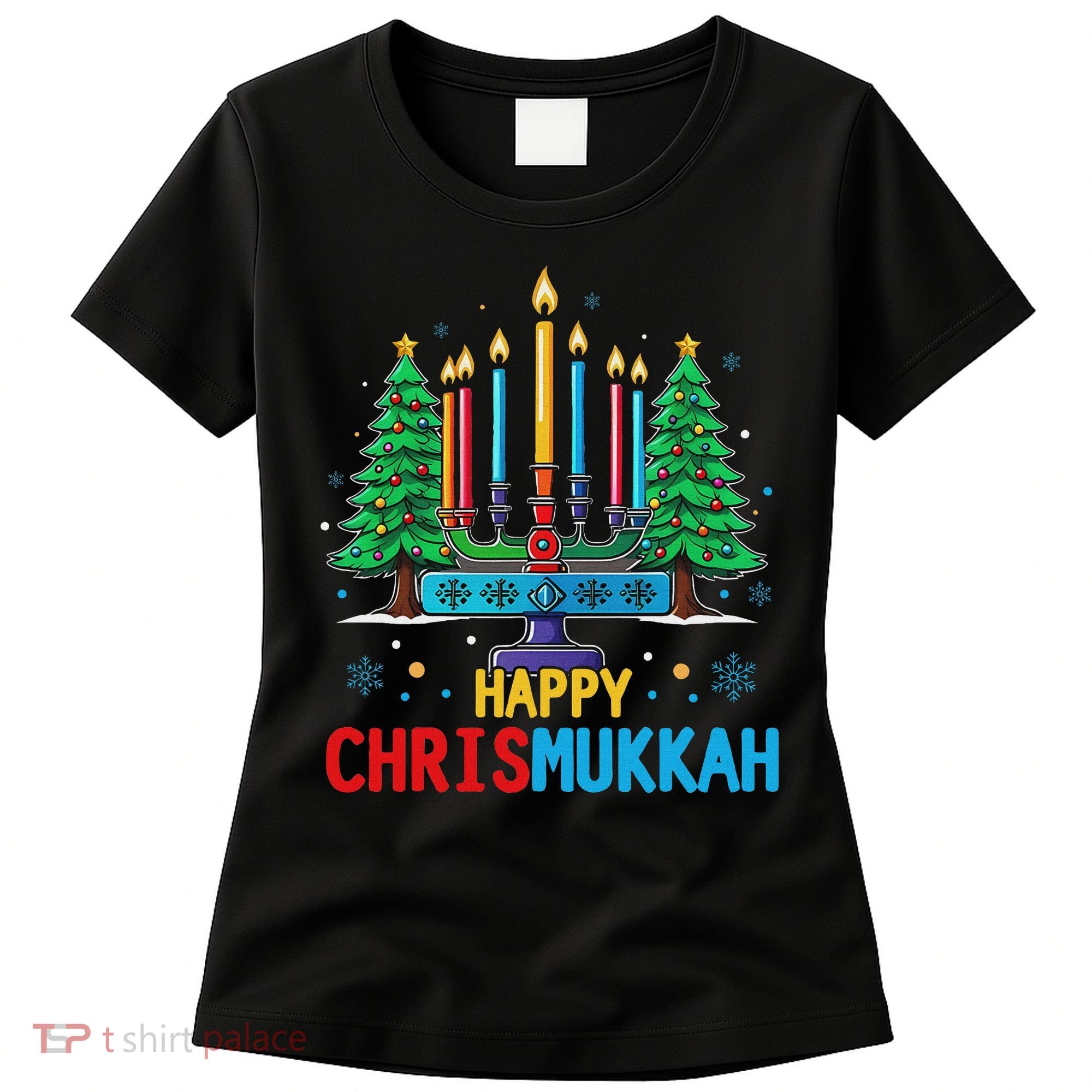 Merry Chrismukkah Happy Christmas Hanukkah Women's T-Shirt