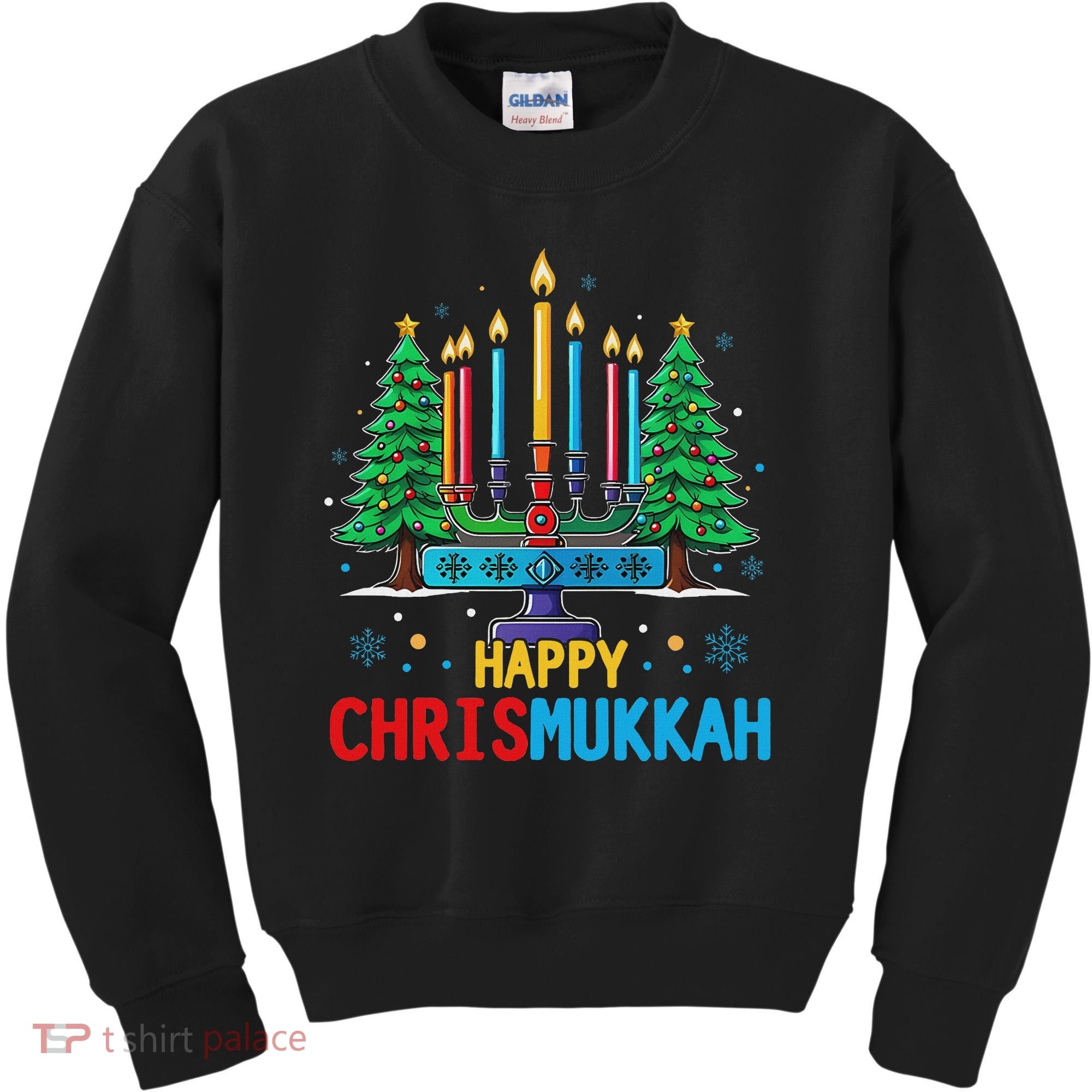 Merry Chrismukkah Happy Christmas Hanukkah Kids Sweatshirt